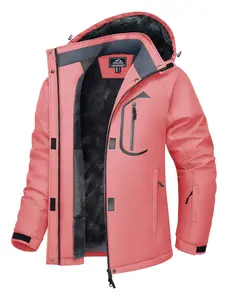 MAGCOMSEN Women's Ski Jacket Waterproof Insulated Warm Winter Coat Thermal Windproof Snow Jacket Fleece Lined Raincoat
