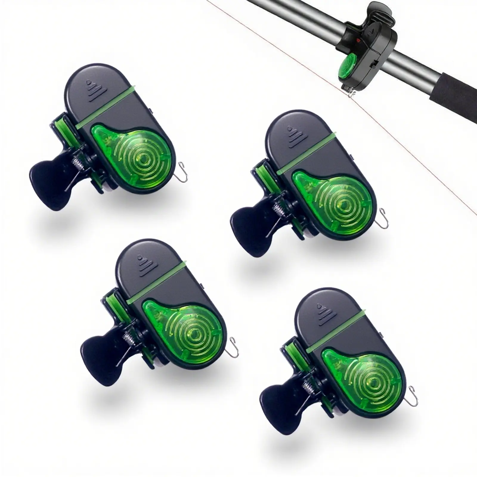 2/4Pcs Fishing Bite Alarm, Fishing Bite Alarm Device, Fishing Bite Alarm With Clip, Flyfishing, Solocamping, Ice Fishing, Winter fishing Fathersdaygift Outdoor