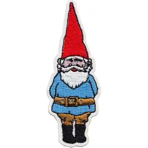 Gnorm The Garden Gnome - Embroidered 3" Iron on Patch for Clothing Luggage Backpacks Hats Personalize Your Belongings