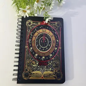 Waiting for the Night 2026 Spiral Dated Weekly Planner 22X18CM Gothic Witchy Tarot Card-Inspired Design with Stickers Bookmarks Daily Weekly Monthly Planner Yearly Agenda January-December 2026 Creative Portable a5 notebook bible study supplies book
