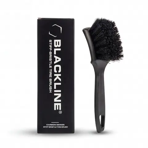 BLACKLINE Durable Heavy-Duty Stiff Bristle Brush - Car Detailing Products, Cars Accessories, Deep-Scrub Tool for Tires and Mats, Stiff Bristle Cleaning Power, Cleaning for Auto Interior/Exterior Upholstery