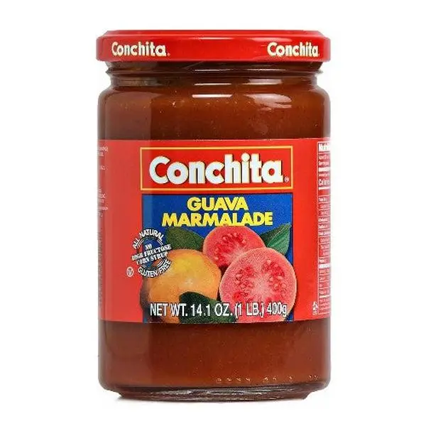 Conchita Vegan Gluten-Free Guava Marmalade Spreadable Jam with Real Fruit Pulp, 14.1 oz Jarred Pantry Food – Ideal for Pairing with Canned Fruits & Beans, Folding into Thumbprint Cookies