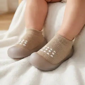 Baby Sock Shoes Infant Cozy Slippers for Newborns 6-36 Months Boys Girls Toddlers Indoor Outdoor Adorable Walking Sneakers Lightweight Breathable Durable