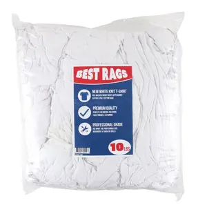 White Premium T-Shirt Cleaning Towels - Packaging Size Options - Quality Multi-Purpose Rags