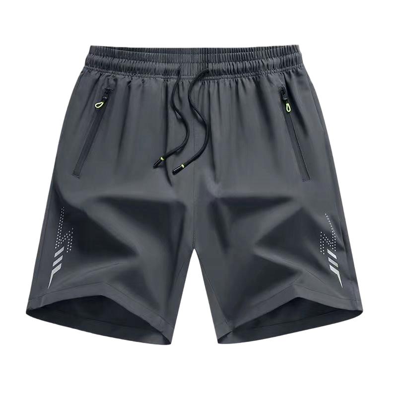 3-Pack Reflective Quick-Dry Men’s Sports Shorts with Zipper Pockets — Workout & Casual Shorts | 3-Pack Ice Silk Athletic Shorts! Zipper pockets + reflective stripes for gym, jogging, beach wear | Lightweight and sweat-free all summer
