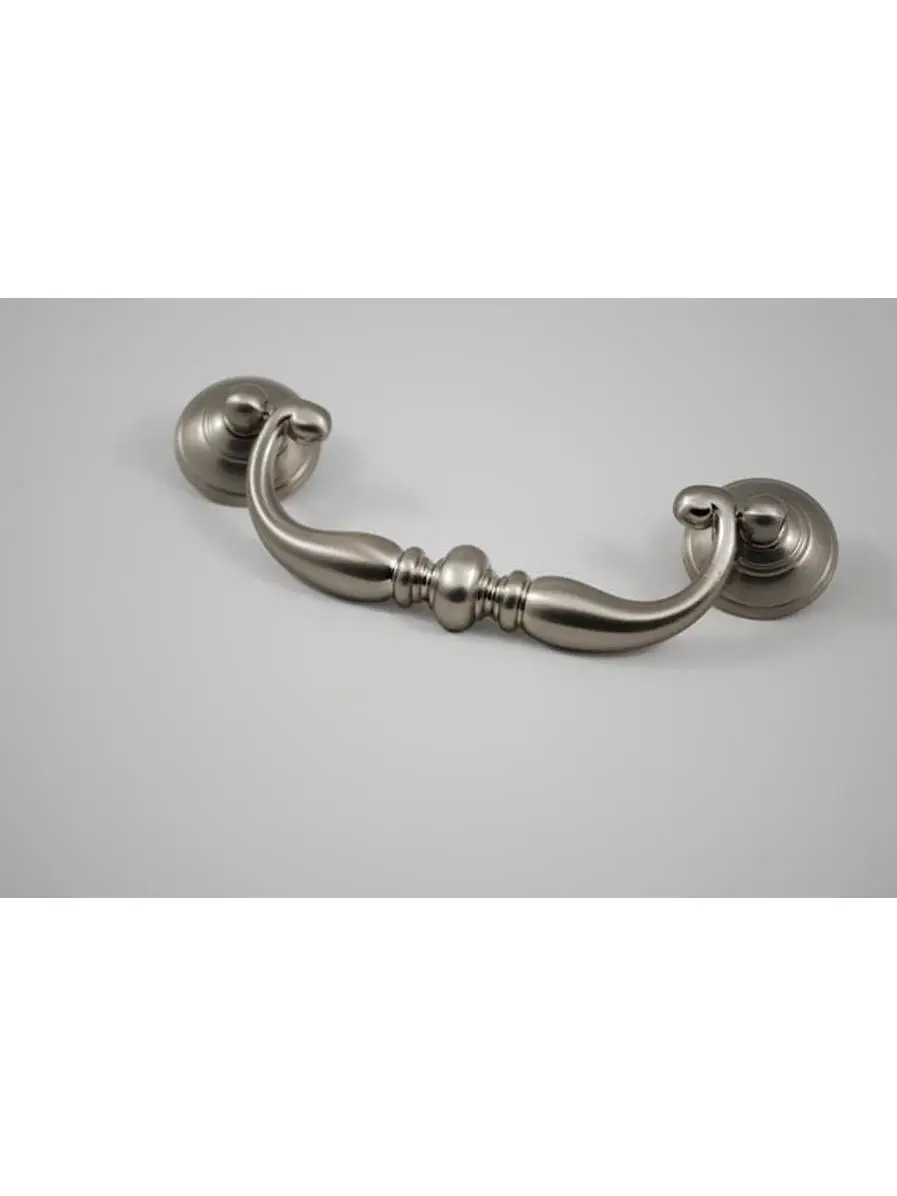 Residential Essentials 10217SN Satin Nickel Metal Cabinet Drop Pull - Rustic Design, Decorative, Functional Door Hardware for Home Use