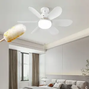 White Ceiling Fan Light with Blades, Modern LED Fan Light, White Light (No Remote), Three-Speed Adjustment, Wall Switch Control, Hardwired for Bedrooms, Living Rooms, Dining Rooms, Cafes, Studies, Minimalist Decorative Fan Light For Indoor Use