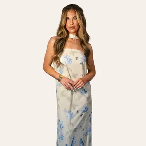 the "hydrangea affair" maxi gown