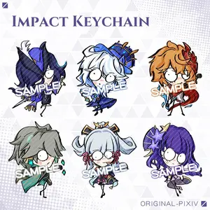 New Game Genshin Keychain Furina Arlecchino Wanderer Clorinde Cartoon Anime Pendant Keyring Funny Graffiti Stickman Jewelry Gift
