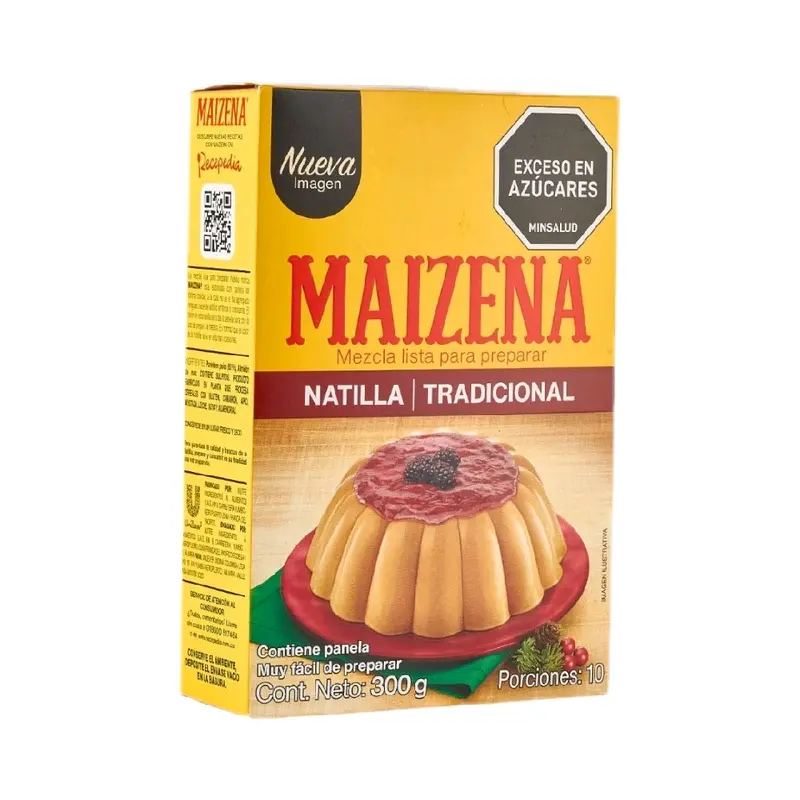 Maizena Tradicional Flavored Natilla Mix 300g - Ready to Prepare Dessert Mix for 10 Servings Baking