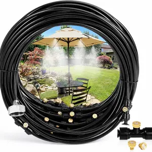Bonviee Misters for Outside Patio, 75FT Misting Cooling System for Patio, 75FT (23M) Misting Line+30 Mist Nozzles+3/4" Brass Adapter, Outdoor Mister System for Patio Garden Greenhouse outdoorfun
