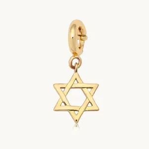Little Words Project, Star of David Charm, Versatile Jewelry Accessory, 14K Gold-Plated
