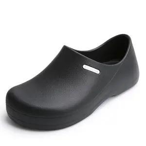 Anti-slip Waterproof Work Shoes Oil-Resistant Chef Nurse Slippers Lightweight Cushioned Wide Toe All Seasons Hospital Kitchen Restaurant