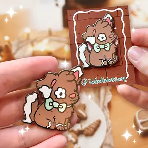 Clove the Gingerbread Puppy ~ Enamel Pin