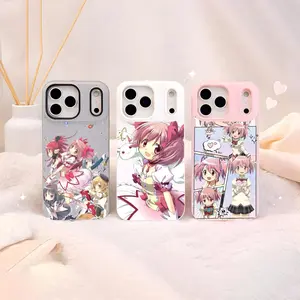 anime Puella Magi Madoka Magica Phone Case Anime Print Anti-Yellowing Clear Jelly iPhone 17-12 Case | Soft TPU Shockproof Scratch-Resistant | Ultra Slim Lightweight Trendy Anime Designs | Daily Travel Work Use Accessories