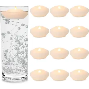 3 Inch Led Floating Candles - 12 count Flameless Water Activated Floating  Lights  Floating Tealight  Operated for Centerpieces Cylinder Vases Wedding Party Decorations