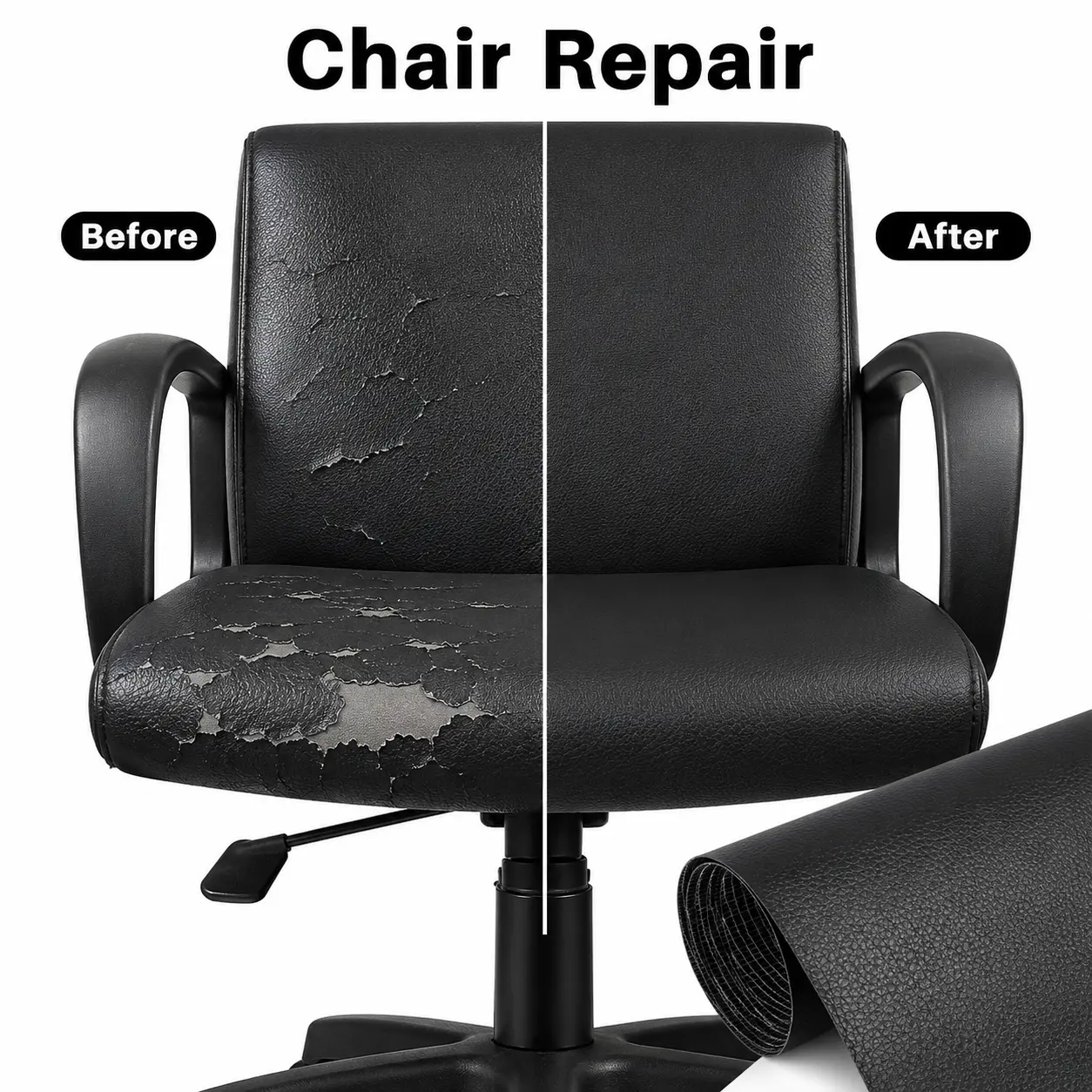 Waterproof Leather Repair Patch, 20x54 Inch Cuttable Self-Adhesive Sticker for Sofa Car Seat Restoration
