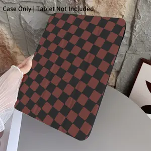 Red diamond Haige pattern, with adjustable bracket and pen slot, foldable anti slip Y-fold TPU protective cover, suitable for Samsung, iPad mini, iPad Air, iPad Pro/iPad 10th generation, 11th generation and other series of iPad protective covers