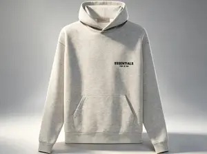 Fear of God Essentials Hoodie 'Light Oatmeal' - Soft Oatmeal Color for Everyday Wear, Minimalist Design, Versatile Menswear - Casual
