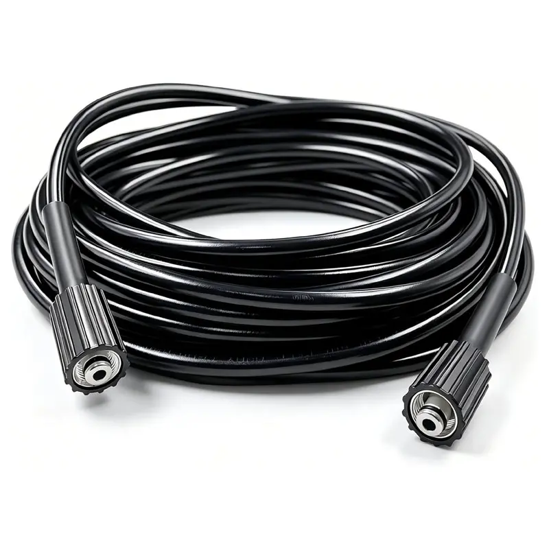 Pressure Washer Hose 49.2 Ft(15m),  1/4" ID M22-14mm Fittings Kink, 5800 PSI Pressure Washer Replacement Hose For Garden, Lawn, Yard, Windows, Driveways, Roofs, and More
