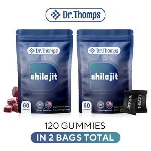 Dr.Thomps Premium Gold Himalayan Shilajit Gummies I Lab Tested I Individually Packaged I Ashwagandha, 75%+ Fulvic Acid & 85+ Trace Minerals I for Men, Women I Non-GMO I 100% Natural & Organic B