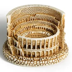 Roman Colosseum Model Italy Souvenir, Resin Miniature Colosseum Sculpture, Ancient Roman Architecture Home Desktop Decoration, Italian Gift