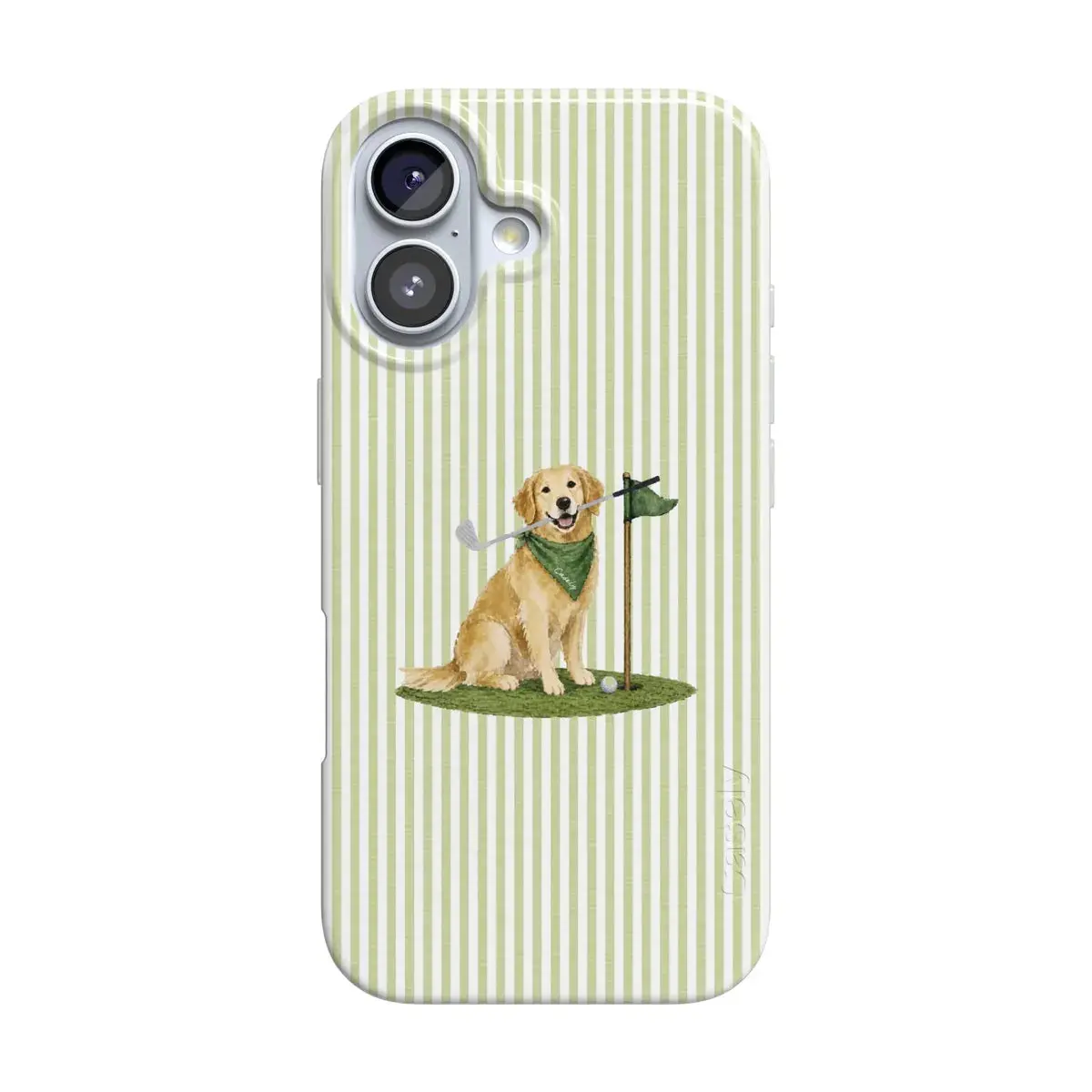 Casely iPhone 16 Plus Case | Clubhouse | Golden on the Green | Compatible with MagSafe | Classic Ultra Thin Design