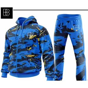 BLAZE.BKC BlueBlaze Tracksuit Set for Men Hoodie Menswear