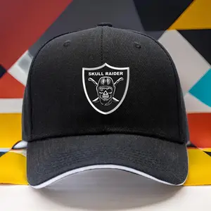 1 Adjustable Skull Raider Print Baseball Cap Unisex - Fashion Hip-Hop Cap with Adjustable Straps, High-Quality Textile Fabric, White - Outdoor Adventure, Travel, Hiking, Casual Streetwear