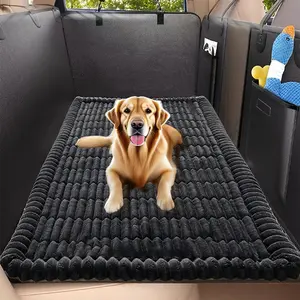 1PC Non-Slip Car Dog Mat, Heavy-Duty Pet Seat Cushion with Rear Extension Pad - Bite-Resistant, Wear-Resistant Floor Liner for SUVs, Saloon Cars and Trucks (Small/Medium to Large Breeds) Easy-Clean, Durable Polyester Travel Protective Cover, Dog Seat Prot