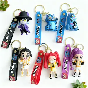 Kpop Hunter Girl Keychain Charm, Cartoon Anime High-Quality Student Gift, Backpack Accessory, Cute and Stylish School Bag Decoration