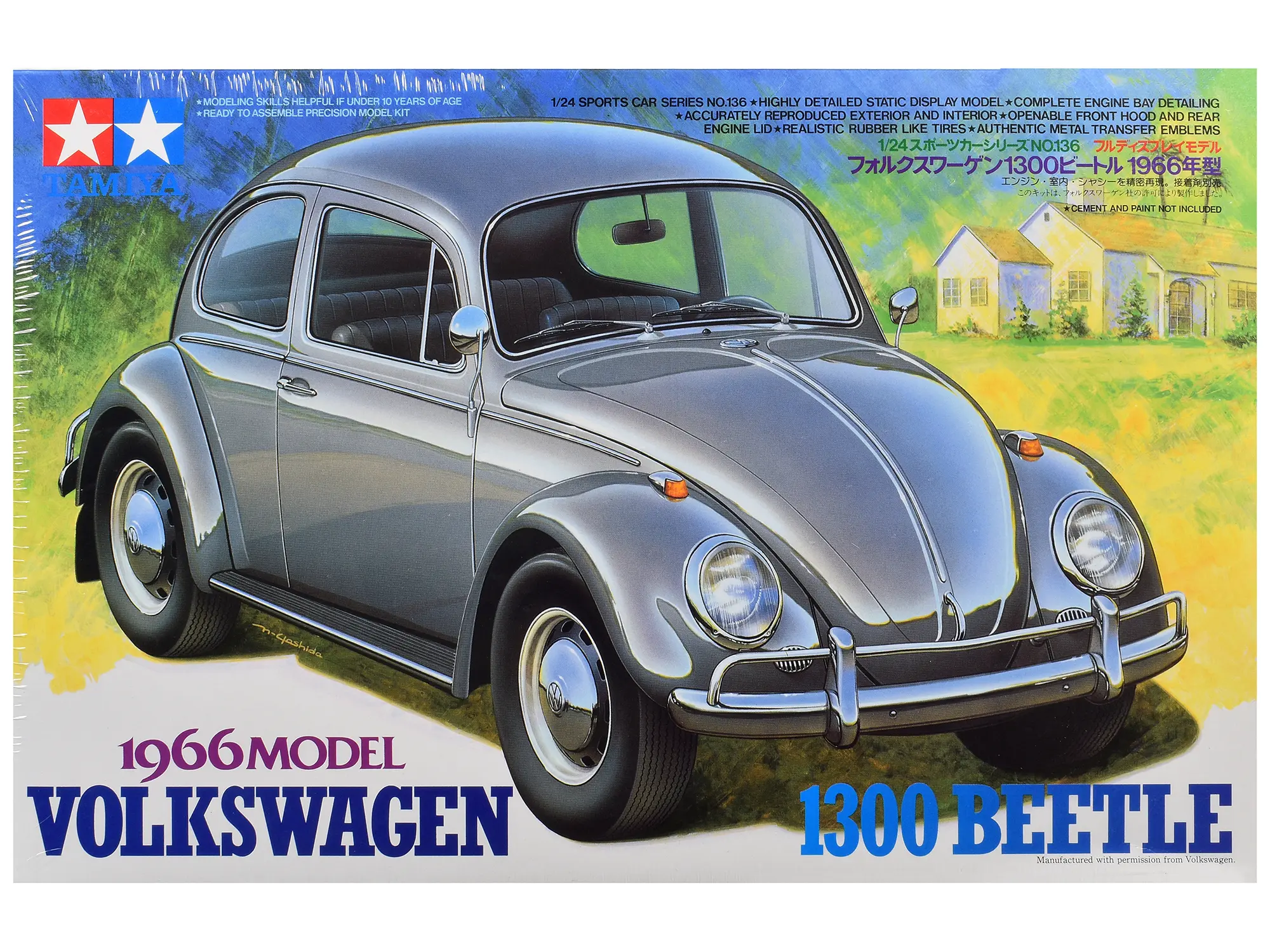 Model Kit 1966 Volkswagen 1300 Beetle 1/24 Scale Model by Tamiya