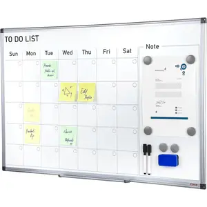 VEVOR Dry Erase Calendar for Wall, 36 x 24 Inches Whiteboard Calendar, Monthly Planner Magnetic Dry Erase Board, 1 Magnetic Erase & 2 Dry Erase Marker & Movable Tray for Restaurant Office Home School