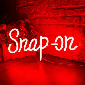 Snap-on Tools Neon Sign, USB Powered Neon Sign, Home Decor Wall Art Neon Sign, Novelty Lighting for Home, Office, Bedroom, Living Room