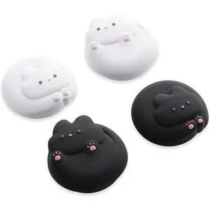 Joystick Caps Compatible with  2 - Anti-Slip Thumb Grip Caps -  Analog Cover Thumbstick Grips for  2025, Black & White Kittens