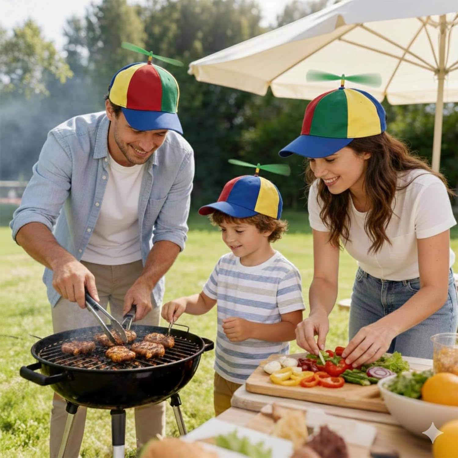 Colorful Propeller Hat Baseball Cap: Funny Adjustable Helicopter Cap Propeller Hat Adult Snapback Baseball Hat