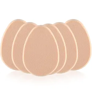 6 Pcs Flat Makeup Sponge, Beige Smooth Makeup Sponges Cushion Foundation Puff Make up Cushion Make up Applicator Sponge for Natural and Easy Soft Long-lasting and Beginner-friendly
