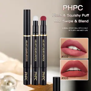 Phpc Lip Gloss Mousse, Velvet Matte Liquid Lipstick, Transfer-Proof Long-Lasting Lip Color, Easy Application for All Skill Levels