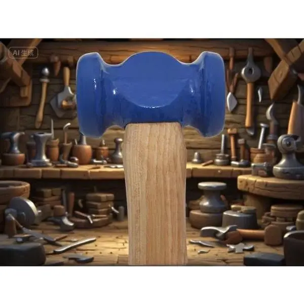 24 Oz Non-Marring Rubber Mallet - Soft Face Hammer with Sure-Lock Wedge, American Hickory Handle, White Non-Slip Grip, Surface Protection for Woodworking Projects, USA-Made Durable Precision Tool for DIY Enthusiasts, RM24W VN19515, Ergonomic, Cabinet Inst