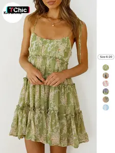 Women's Casual Slim-Fit Summer Dress, Woven Moderate Fabric, Perfect for Daily Wear & Outdoor Activities, Stylish Design for Women