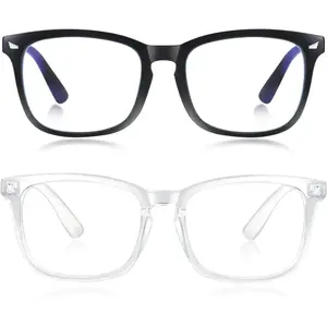 Blue Light Blocking Glasses for Women/Men Clear Frame Square Eyeglasses Computer Gaming Screen Glasses