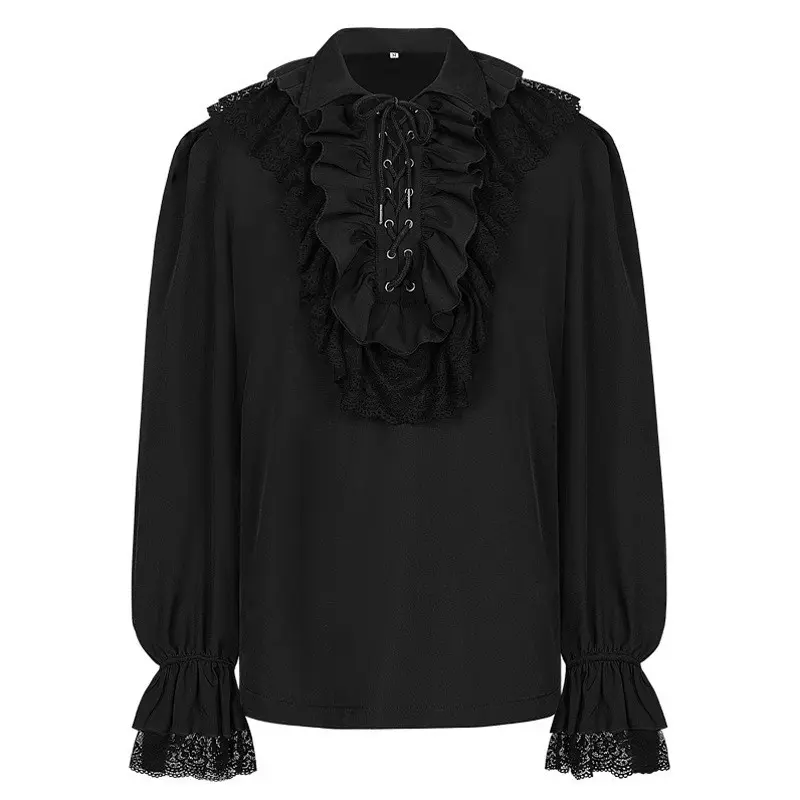 25326 Lace Prince Shirt Black