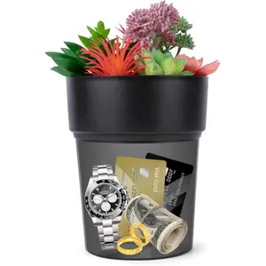 Flower Pot Diversion Safe, Secret Storage Hidden Safe Box Keep Your Valuables Safe Like Money, Keys, and Jewelry- Includes Plants