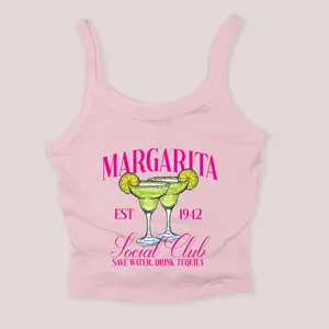 Tequila Shirt Micro Rib Tanktop - Margarita Cocktail