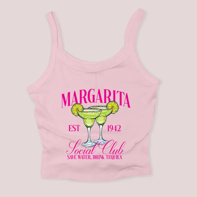 Tequila Shirt Micro Rib Tanktop - Margarita Cocktail