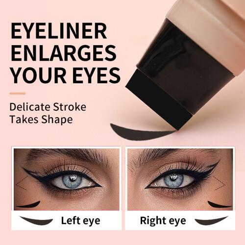 Mother's Day Rotating Eyeliner Stamp Pen - Dual-Head Design with Wing Stamp, Quick-Dry, Long-Lasting, Smudge-Proof for Easy Cat Eye, Sharp Winged Lines All-Day Wear Beginners Friendly Makeup Tool