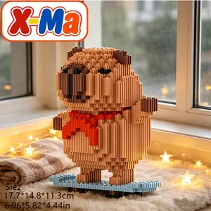 Kawaii Skateboarding Capybara Micro Brick Building Kit - Cool Animal Toy Perfect Gift for Capybara Lovers & Desk Decor