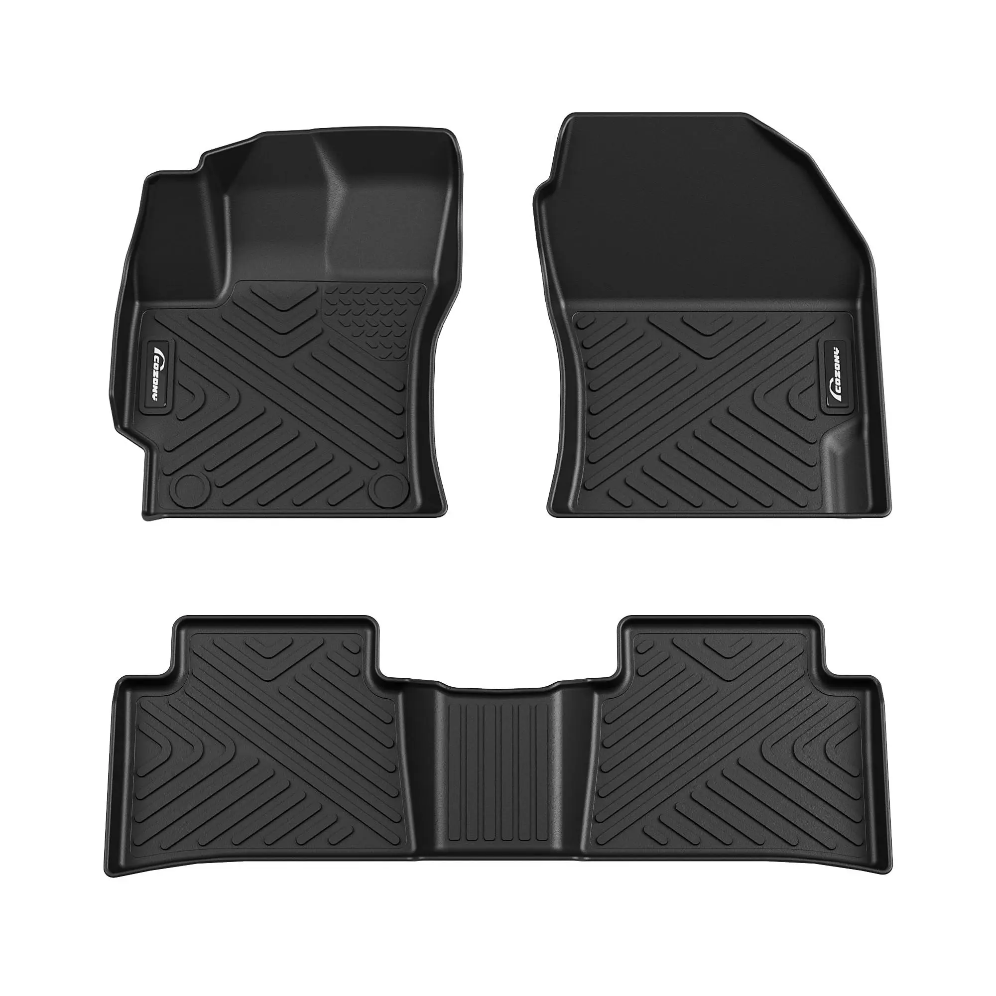 GARVEE TPE Waterproof Car Interior Accessory Floor Mat Set for 2014-2019 Toyota Corolla Sedan, Laser Measured Custom Fit Raised Ribs Containment All Weather Liners (Not for Hatchback)