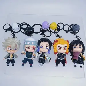 Demon Slayer PVC Keychain Anime Figure Charm Cosplay Accessory Gift for Fans