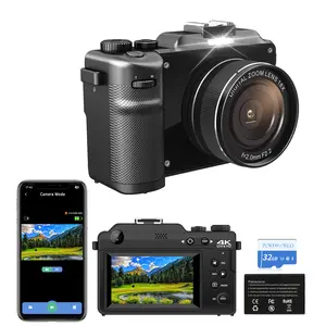 Digital Camera,  Dual-lens Travel Vlogging Camera with 32GB TF Card, 3''Autofocus Compact Camera for Teenagers Beginners Students